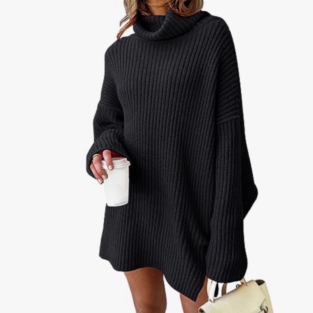 Women’s turtleneck oversized sweater dress/tunic size small